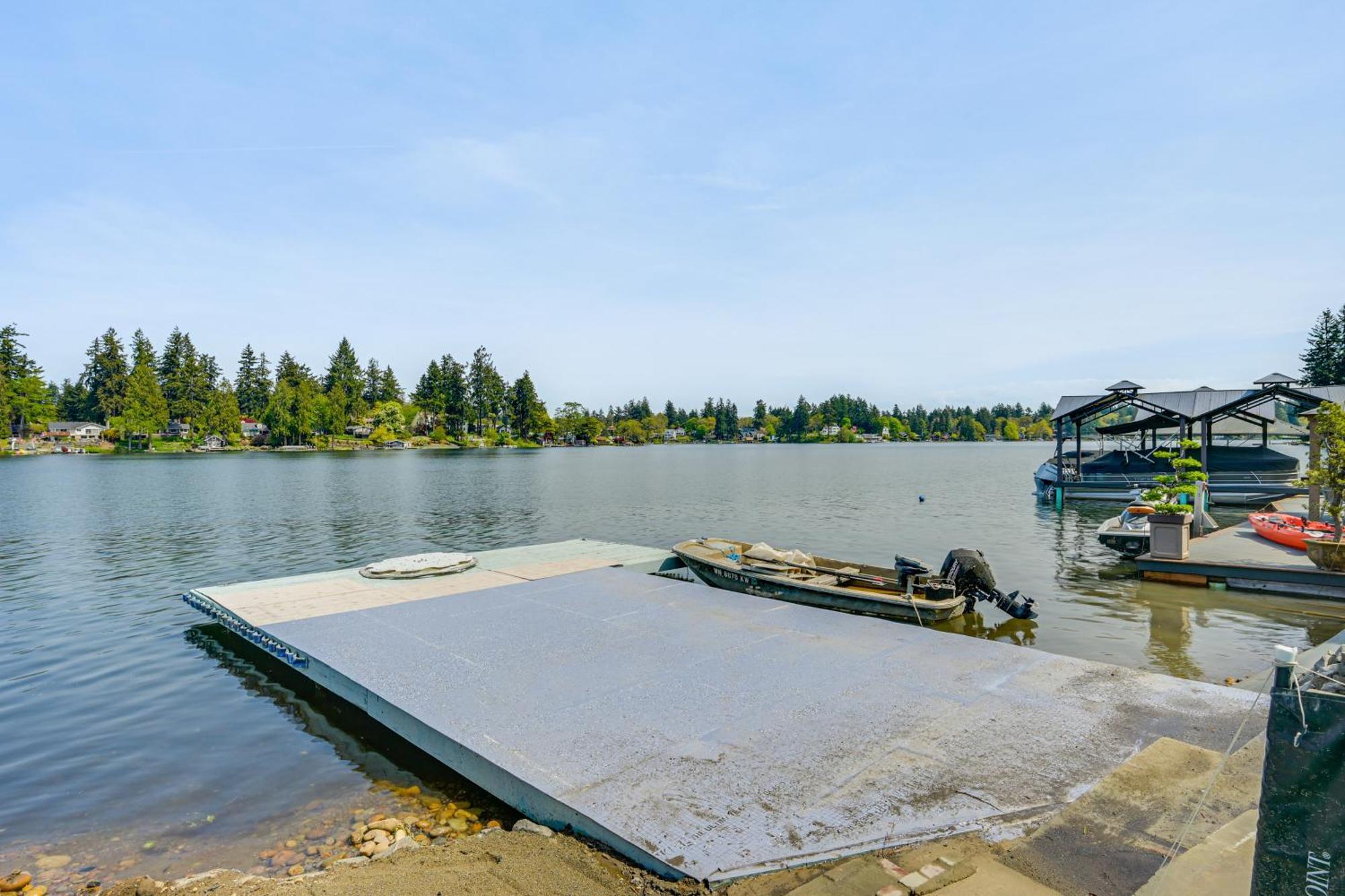 Tacoma Home On Steilacoom Lake With Dock! Ngoại thất bức ảnh