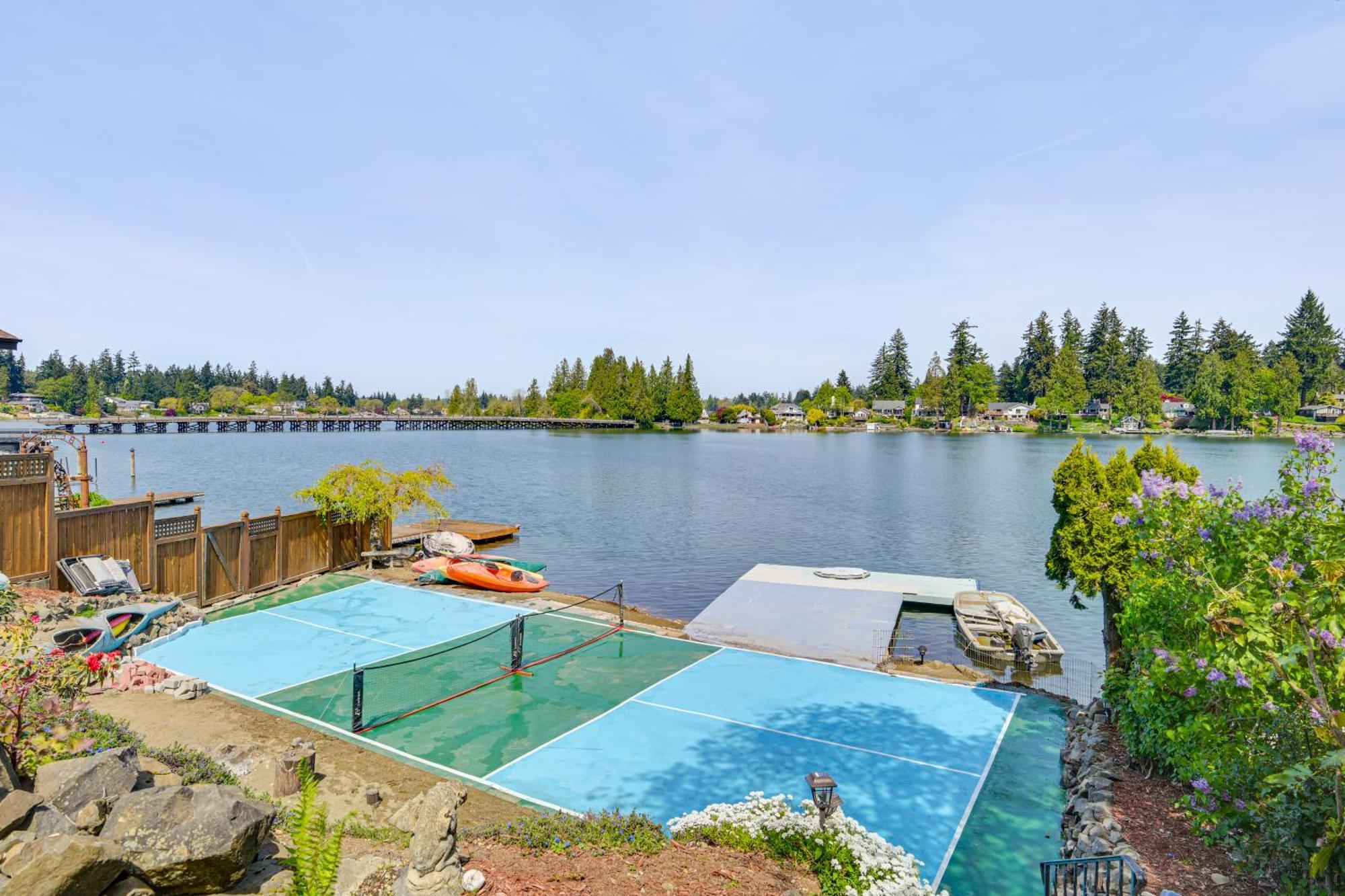Tacoma Home On Steilacoom Lake With Dock! Ngoại thất bức ảnh