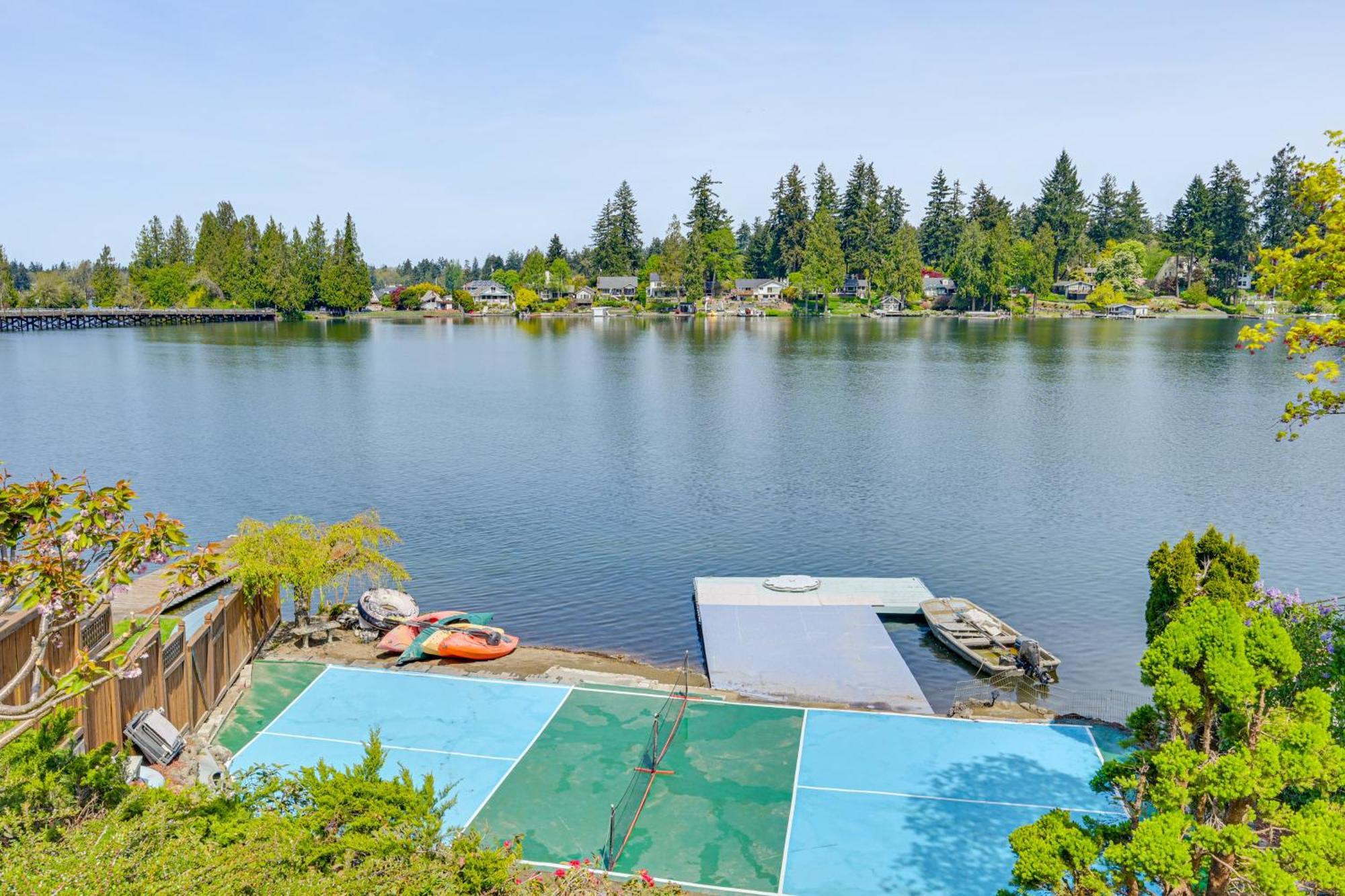 Tacoma Home On Steilacoom Lake With Dock! Ngoại thất bức ảnh